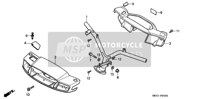 Honda NH90 1991 Maniglia tubo/Copertura della maniglia per un 1991 Honda NH90